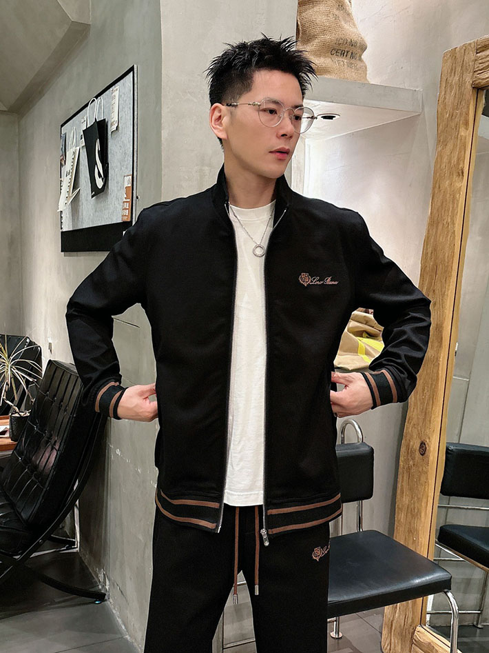 最高級ロロ・ピアーナスーパーコピー LoroPiana カジュアルセットアップ 上下セット ブラック 2524663 ロロピアーナ セットアップ メンズ - 画像 (9)