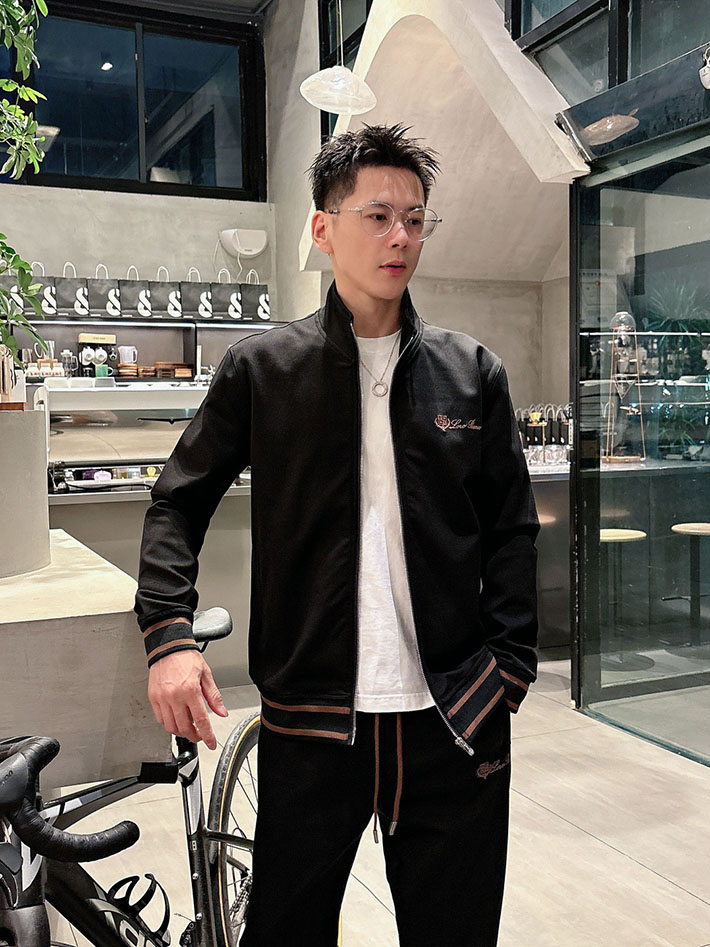 最高級ロロ・ピアーナスーパーコピー LoroPiana カジュアルセットアップ 上下セット ブラック 2524663 ロロピアーナ セットアップ メンズ - 画像 (5)