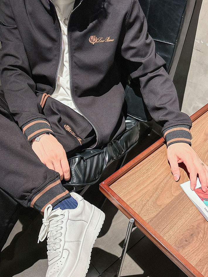 最高級ロロ・ピアーナスーパーコピー LoroPiana カジュアルセットアップ 上下セット ブラック 2524663 ロロピアーナ セットアップ メンズ - 画像 (4)