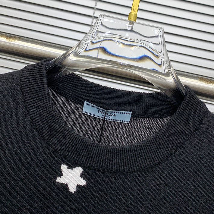 最高級プラダスーパーコピー PRADA ニット セーター メンズ コットン ローゲージ 長袖 ブラック 2524728 プラダ ニット - 画像 (7)