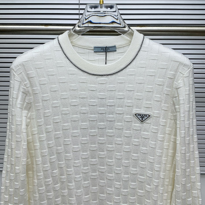 最高級プラダスーパーコピー PRADA 長袖スウェット ロゴ トライアングルモチーフ ホワイト 2524736 プラダ ニット レディース - 画像 (9)