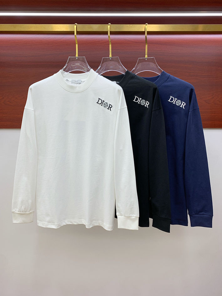 最高級ディオールスーパーコピー Christian Dior Paris ロング Tシャツ ネイビー 2524741 ディオール tシャツ メンズ - 画像 (3)