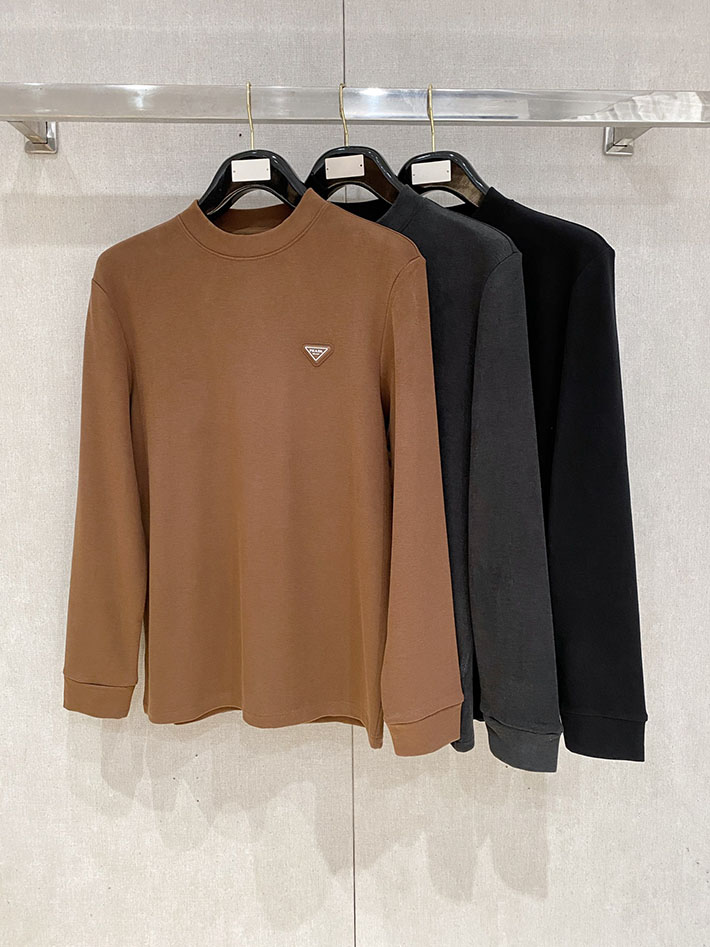 最高級プラダスーパーコピー PRADA トライアングルロゴ 長袖シャツ トップス ロンシャン ブラック 2524826 プラダ t シャツ キッズ - 画像 (2)