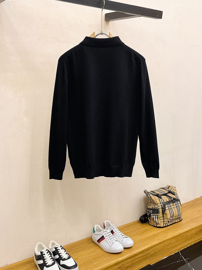 最高級モンクレールスーパーコピー MONCLER ワンポイント ポロシャツ 長袖 ブラック 2524878 モンクレール ポロシャツ アウトレット - 画像 (3)