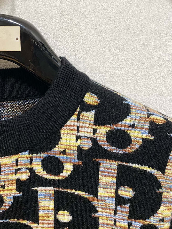 最高級ディオールスーパーコピー Dior オブリーク総柄 クルーネック ニットセーター ブラック 2524891 ディオール トレーナー メンズ - 画像 (8)