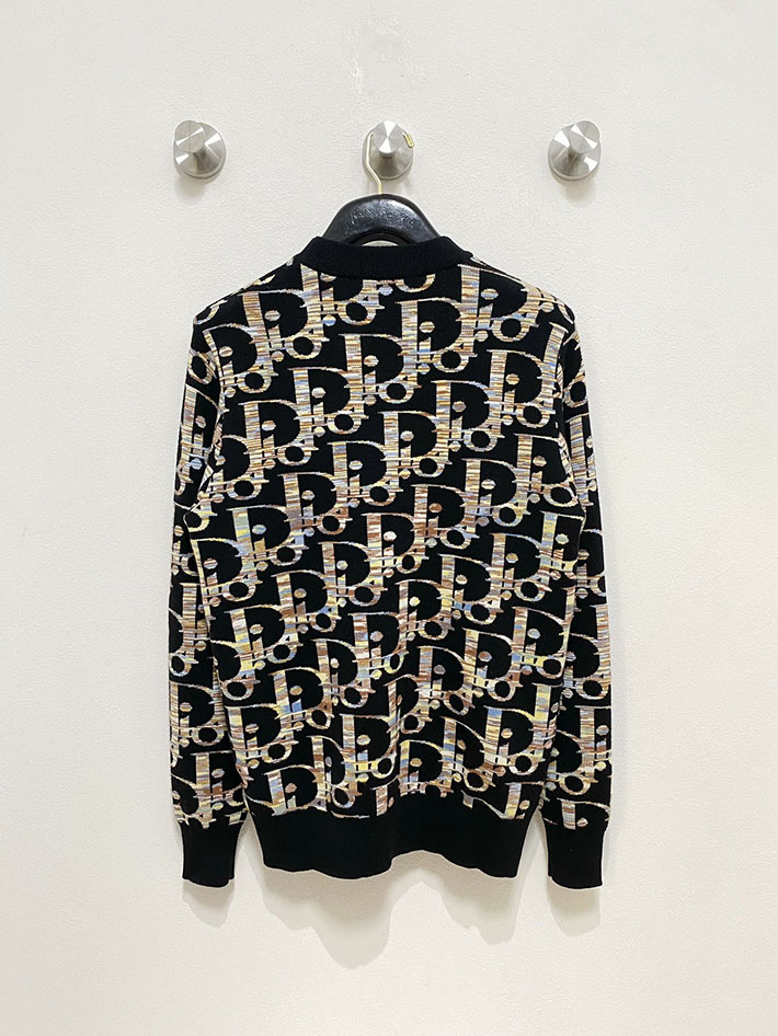最高級ディオールスーパーコピー Dior オブリーク総柄 クルーネック ニットセーター ブラック 2524891 ディオール トレーナー メンズ - 画像 (2)