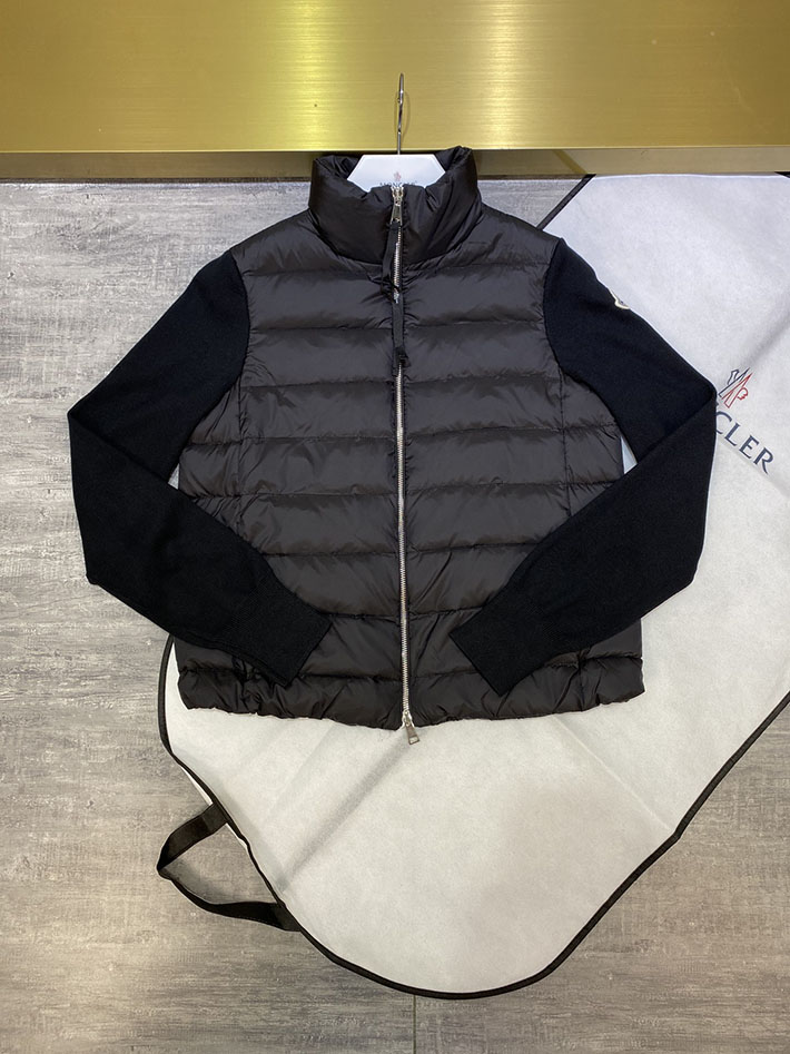 モンクレール CARDIGAN TRICOT ナイロン ワッペン 切り替え ダウンジャケット ニット F20939B51100 レディース モンクレール ダウン - 画像 (4)