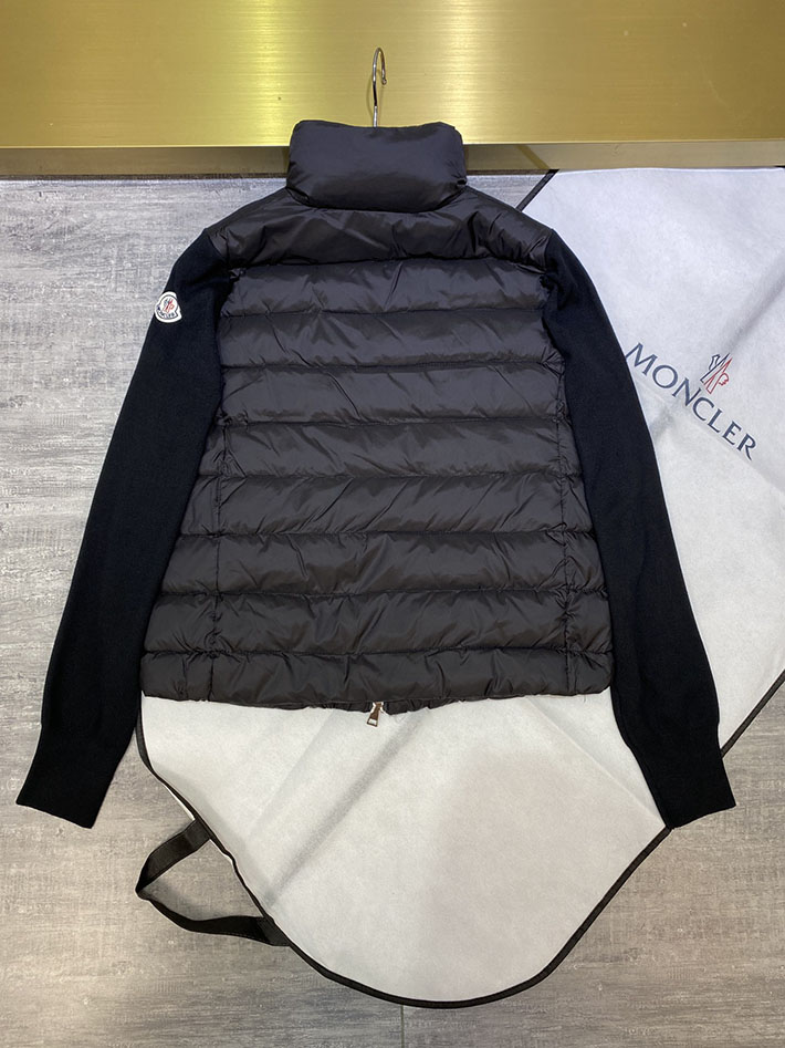 モンクレール CARDIGAN TRICOT ナイロン ワッペン 切り替え ダウンジャケット ニット F20939B51100 レディース モンクレール ダウン - 画像 (3)
