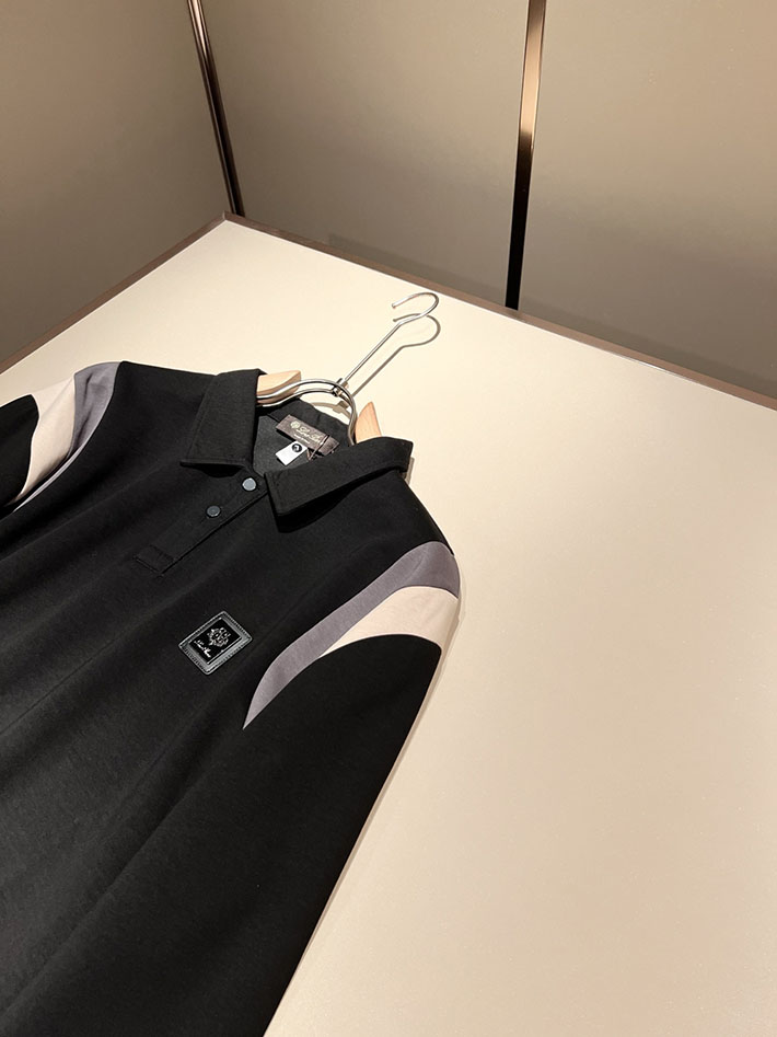 最高級ロロ・ピアーナスーパーコピー LoroPiana 長袖ポロシャツ ロングスリーブ トップス ブラック 2524967 ロロピアーナ 長袖 ポロシャツ - 画像 (6)