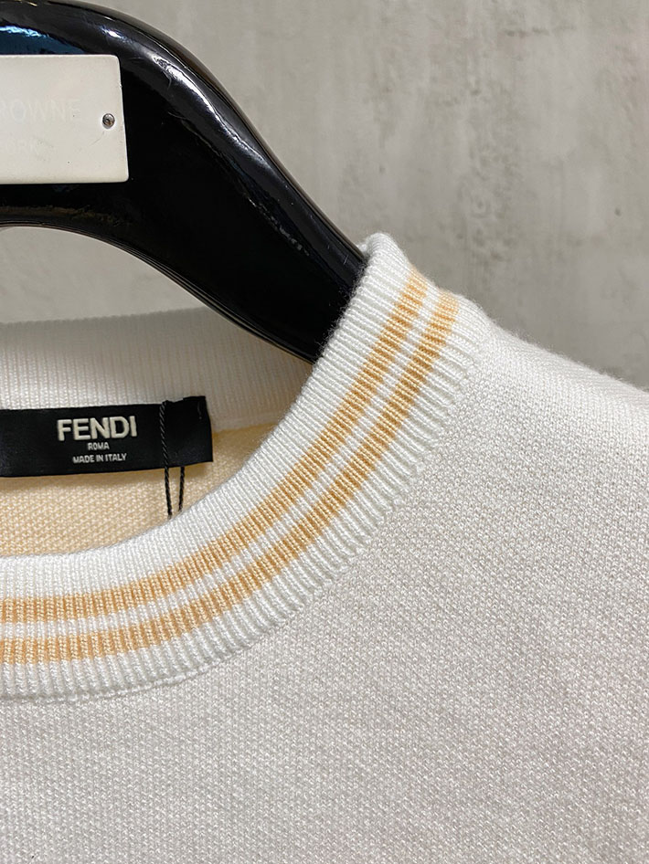 最高級フェンディスーパーコピー FENDI セーター ニット メンズ トップス ホワイト 2525054 フェンディ セーター メンズ - 画像 (5)
