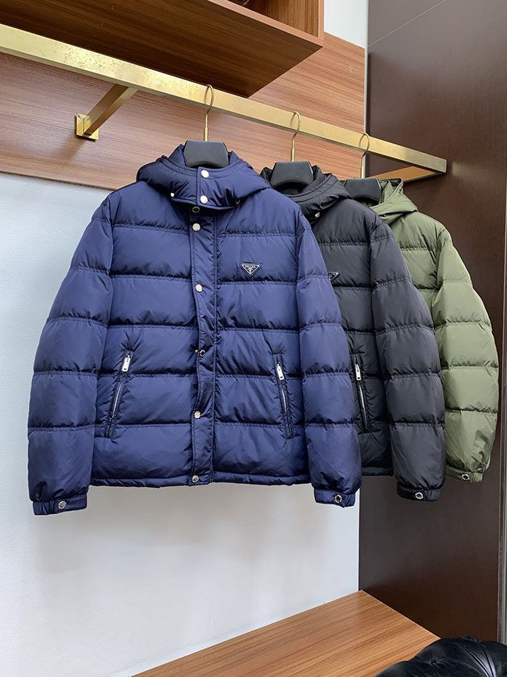 最高級プラダスーパーコピー PRADA ダウンジャケット・コート Nylon down jacket ブラック 2525114 プラダ ダウンジャケット メンズ - 画像 (3)
