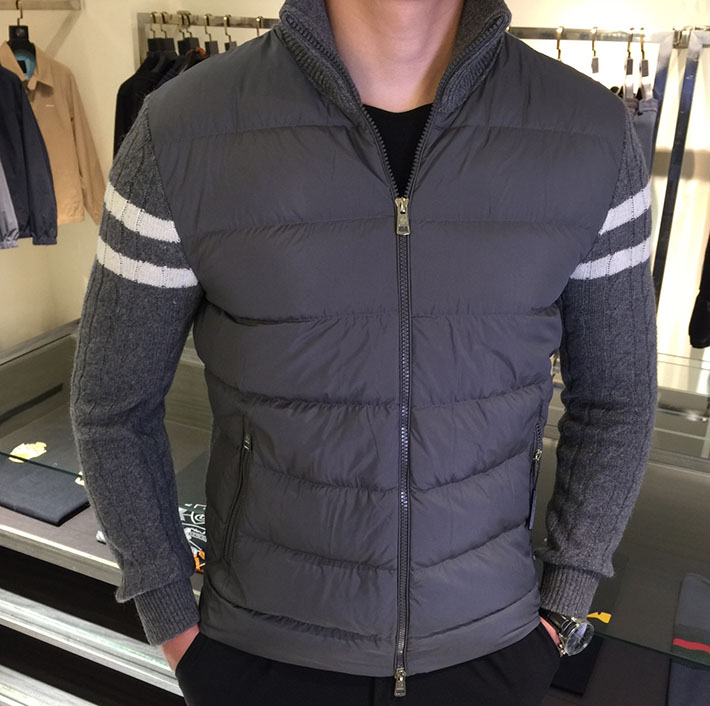 最高級モンクレールスーパーコピー Moncler ニットダウンジャケット メンズ ブランド 高級 グレー 2525172 ジャケット 流行り メンズ - 画像 (9)