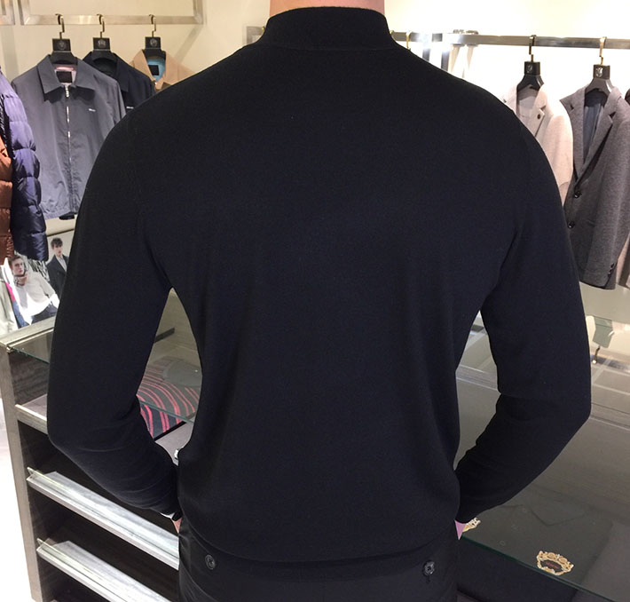 最高級ロロ・ピアーナスーパーコピー LoroPiana カシミヤハイゲージモックネックニット ブラック 2525180 セーター メンズ 人気 - 画像 (8)