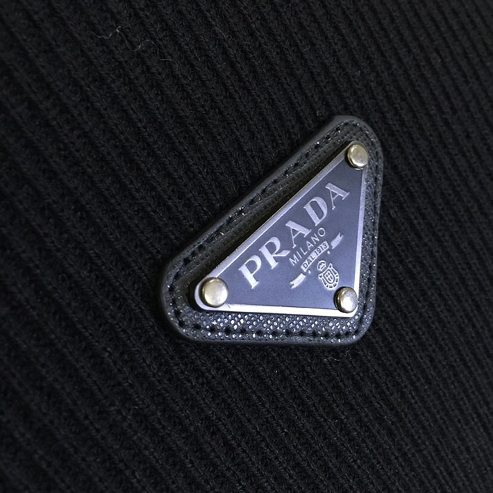 最高級プラダスーパーコピー PRADA エクストラファインウールクルーネックセーター上質ニット ブラック 2525187 質のいいニットブランド メンズ - 画像 (7)