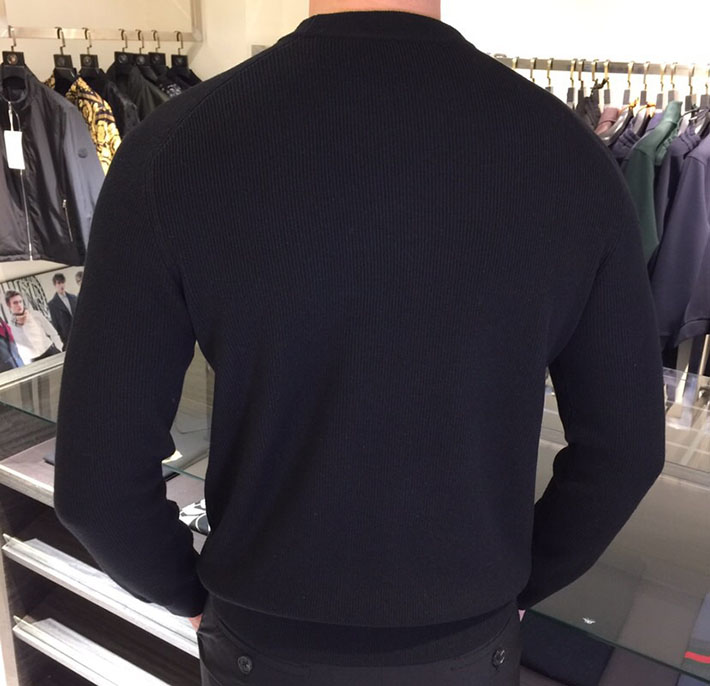 最高級プラダスーパーコピー PRADA エクストラファインウールクルーネックセーター上質ニット ブラック 2525187 質のいいニットブランド メンズ - 画像 (3)