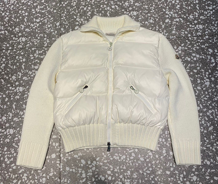 最高級モンクレールスーパーコピー Moncler ニット ウォーム ダウンジャケット クラシックジャケット ホワイト 2525198 レディース モンクレール ダウン - 画像 (4)
