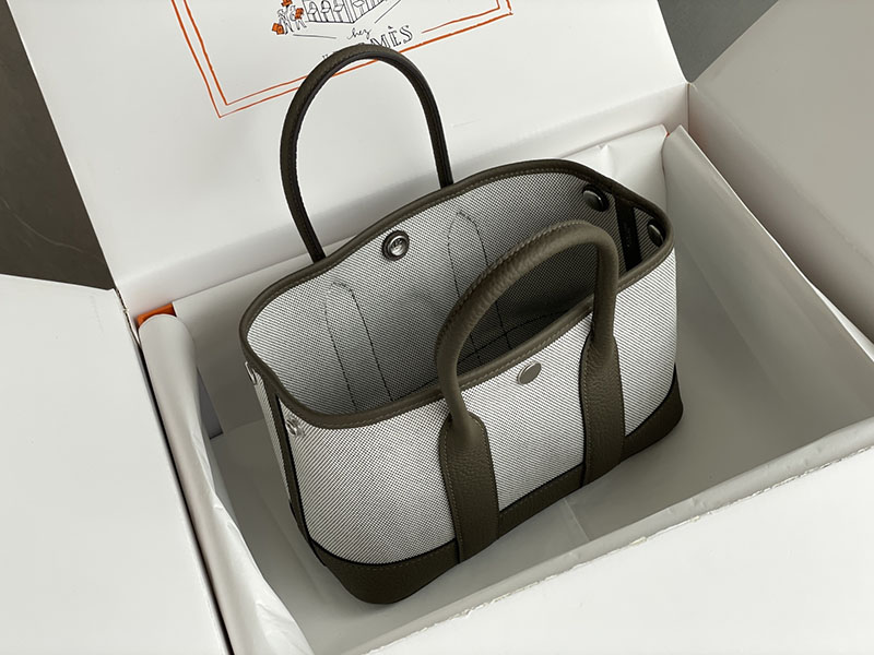 エルメス トートバッグ 革 HERMES ネオ・ガーデン 23 グリメイヤー ネゴンダ/トワルアッシュ シルバー金具 2526245 ネオガーデンパーティ 定価 - 画像 (9)