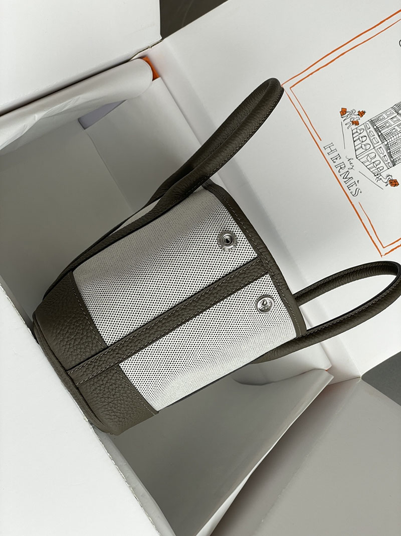 エルメス トートバッグ 革 HERMES ネオ・ガーデン 23 グリメイヤー ネゴンダ/トワルアッシュ シルバー金具 2526245 ネオガーデンパーティ 定価 - 画像 (7)