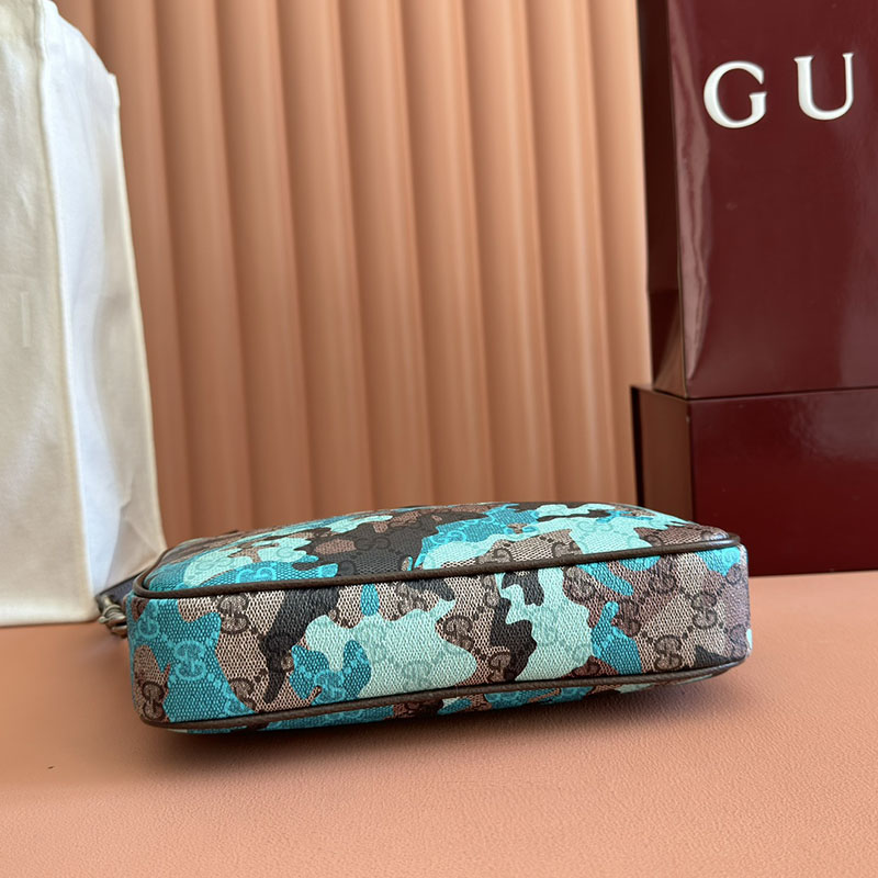 グッチ バッグ 人気 GUCCI GG スモール クロスボディバッグ ブルー&ライトブルー 839155 FAFHF 9759 グッチ クロス ボディ アウトレット - 画像 (7)