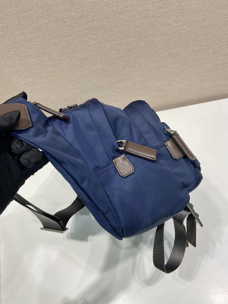 プラダ バッグ メンズ 新作 PRADA スピードロック Re-Nylon レザー ショルダーバッグ ブルー 2VH201 プラダ バッグ ナイロン - 画像 (6)