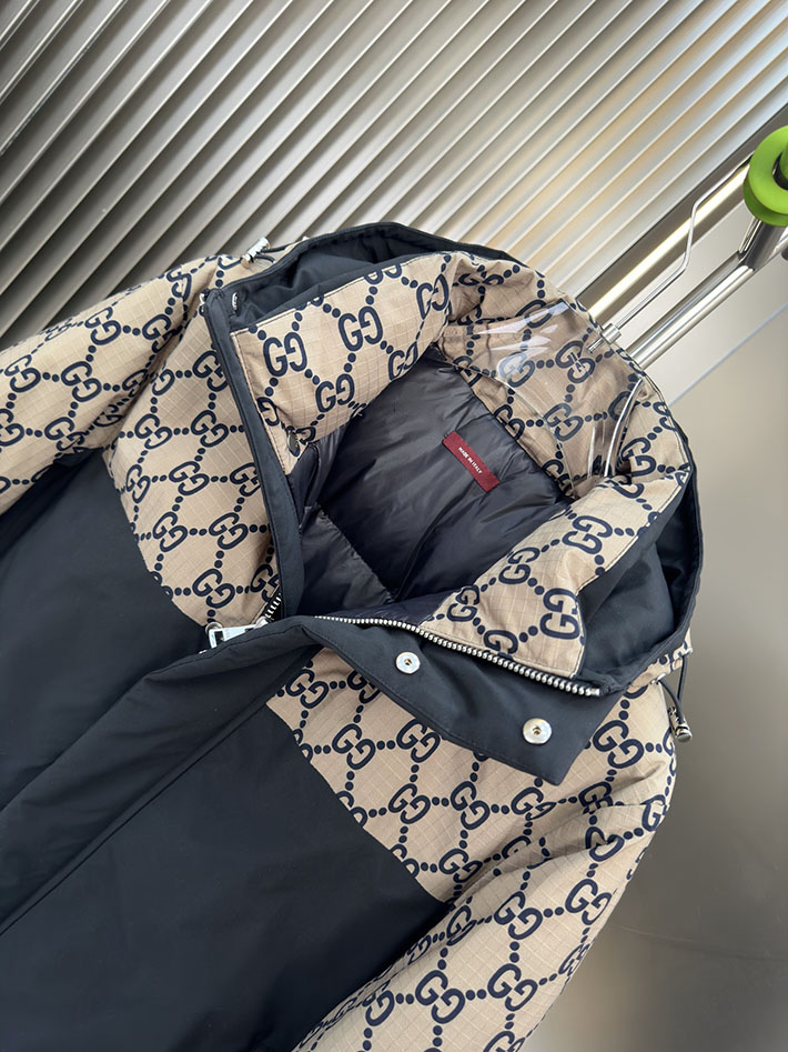 グッチ 服 アウトレット GUCCI 2025新作 GGコットンキャンバス ダウンジャケット 2525385 GUCCI ダウンジャケット メンズ - 画像 (5)