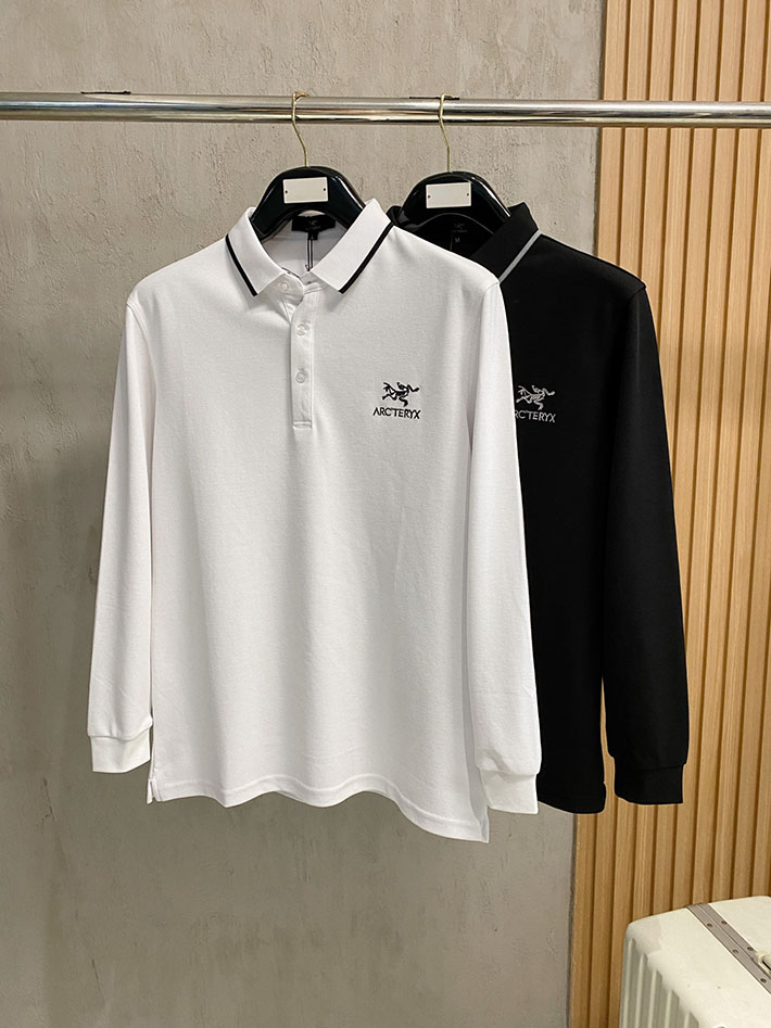 最高級アークテリクススーパーコピー ARC’TERYX ダークブルーポロシャツ 長袖 刺繍シャツ ホワイト 2525526 アークテリクス ポロシャツ 長袖 - 画像 (2)