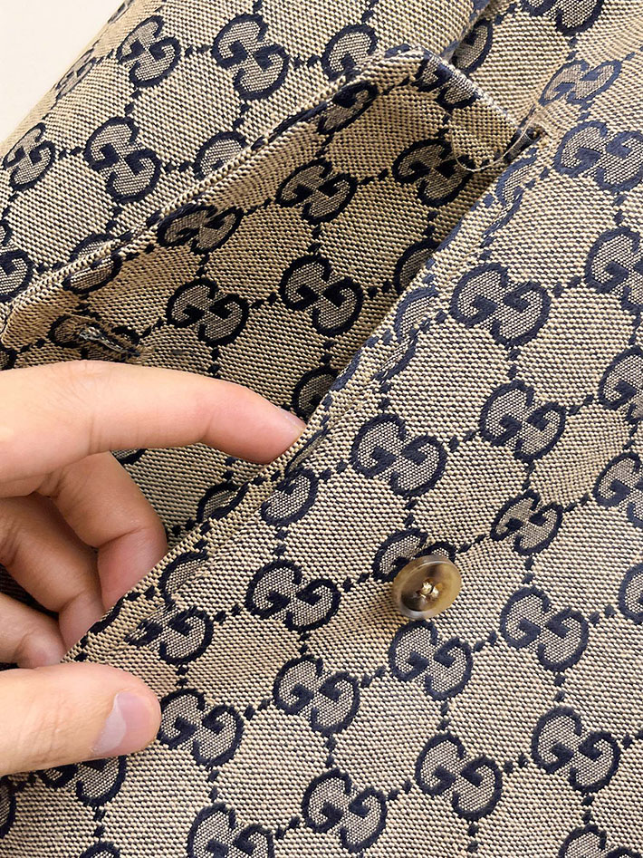グッチ 服 アウトレット GUCCI GG柄 リバーシブル ジップアップ ブルゾン ジャケット ベージュ 2525655 ジャケット メンズ おしゃれ - 画像 (5)