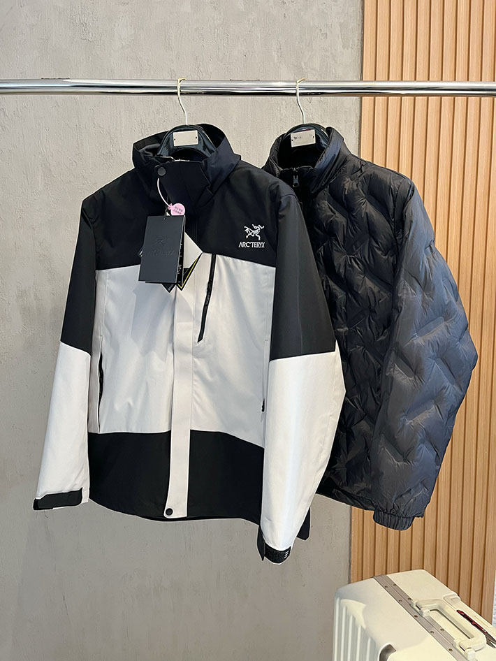 アークテリクス マウンテンパーカー ARC’TERYX アトム フーディ ナイロンジャケット ブラック/ホワイト 2525688 アークテリクス 女子 コーデ - 画像 (9)