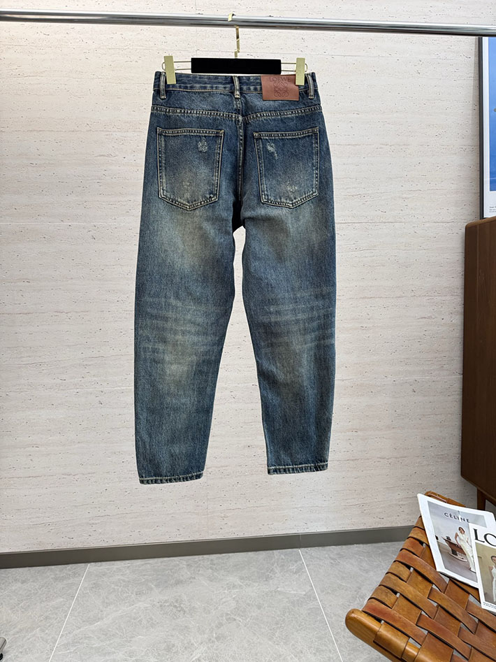 最高級ロエベスーパーコピー LOEWE アナグラム ポケット テーパード ジーンズ デニムパンツ ブルー 2525696 ロエベ デニム メンズ - 画像 (10)