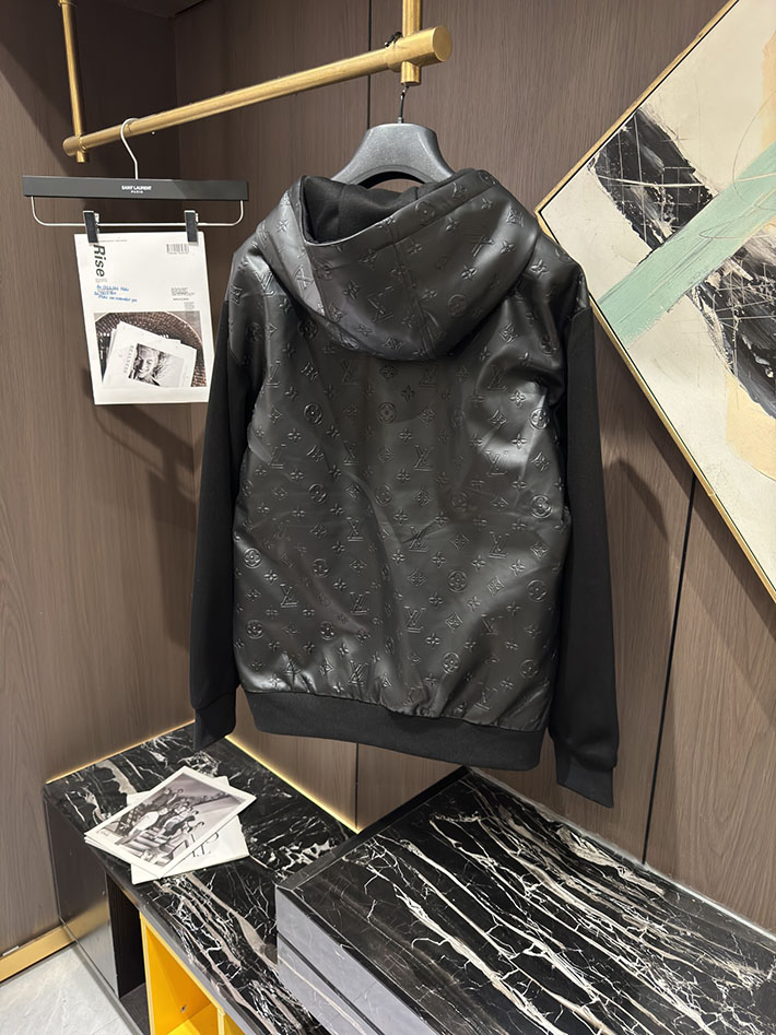 ルイヴィトン LVSEデボスモノグラムミックスレザーブルゾン レザージャケット ブラック 2525725 ルイヴィトン レザージャケット メンズ - 画像 (7)