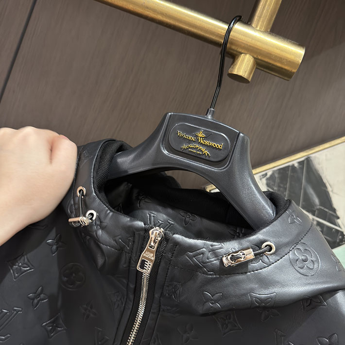 ルイヴィトン LVSEデボスモノグラムミックスレザーブルゾン レザージャケット ブラック 2525725 ルイヴィトン レザージャケット メンズ - 画像 (5)