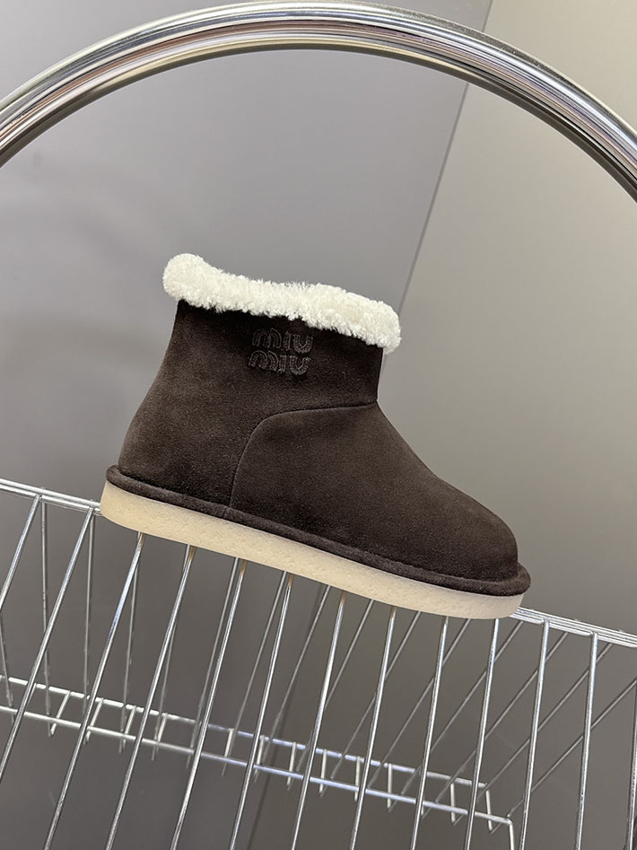最高級MiuMiuスーパーコピー ミュウミュウ スエードxシアリング ミュール 5R514E 2627066 レディース スノーブーツ 人気 - 画像 (9)