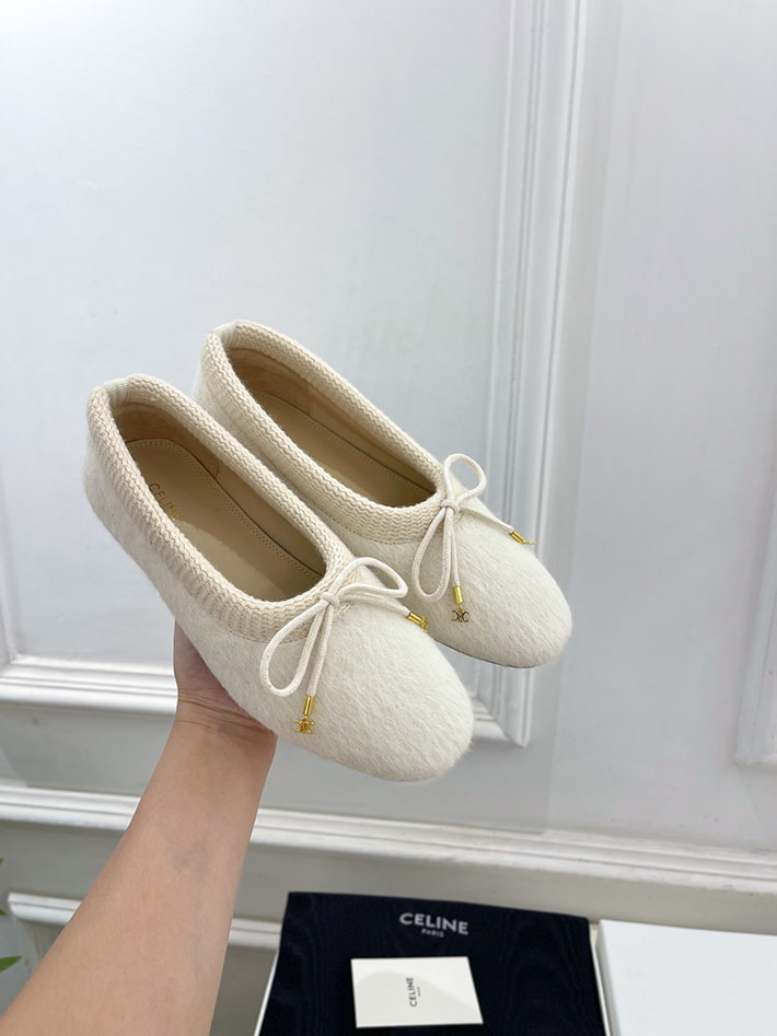 最高級セリーヌスーパーコピー CELINE アビー バレリーナ アルパカウールファブリック 364965232C.12CW セリーヌ バレリーナ - 画像 (9)