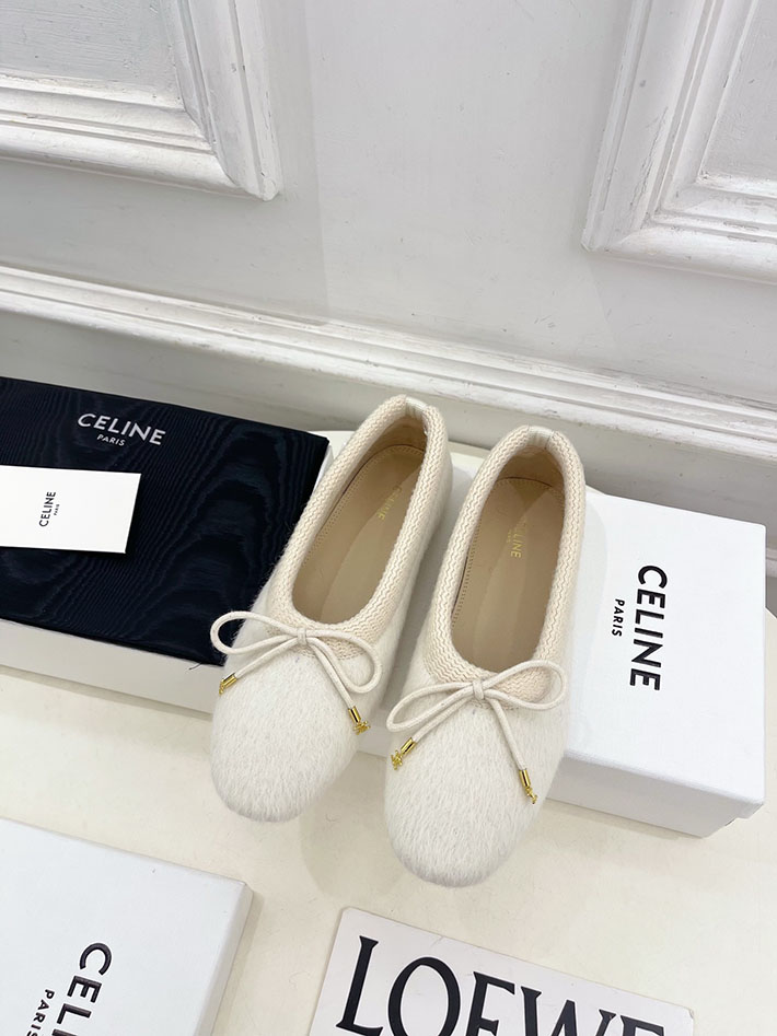 最高級セリーヌスーパーコピー CELINE アビー バレリーナ アルパカウールファブリック 364965232C.12CW セリーヌ バレリーナ - 画像 (8)