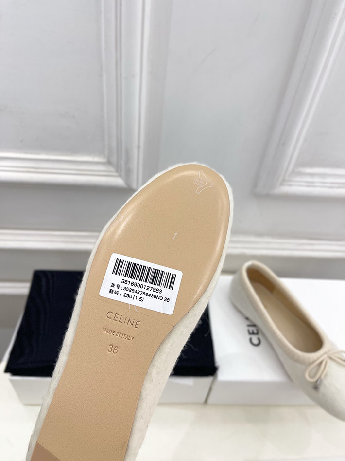 最高級セリーヌスーパーコピー CELINE アビー バレリーナ アルパカウールファブリック 364965232C.12CW セリーヌ バレリーナ - 画像 (4)