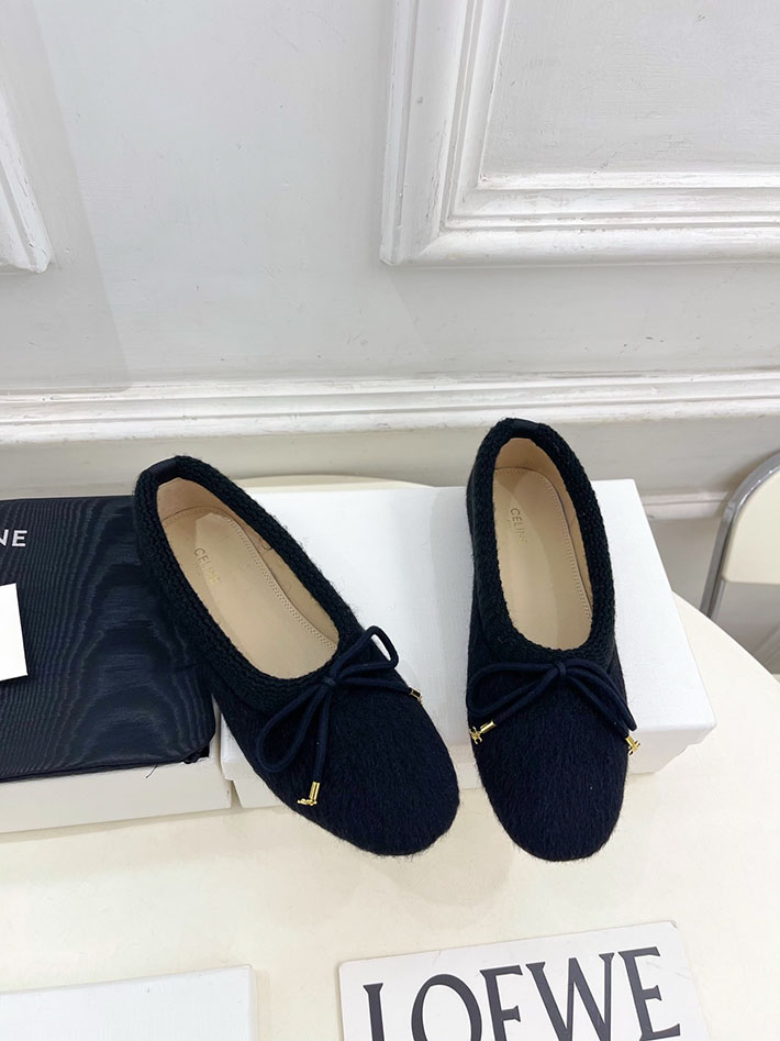最高級セリーヌスーパーコピー CELINE アビー バレリーナ アルパカウールファブリック 364965232C.38NO セリーヌ 風 ローファー - 画像 (2)