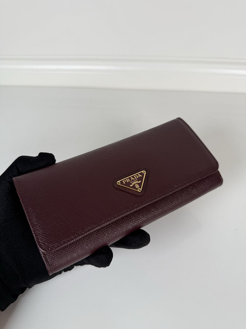 最高級プラダスーパーコピー PRADA サフィアーノトライアングル 長財布 ボルドー 1MH132_QHH_F0007 プラダ 財布 アウトレット - 画像 (6)