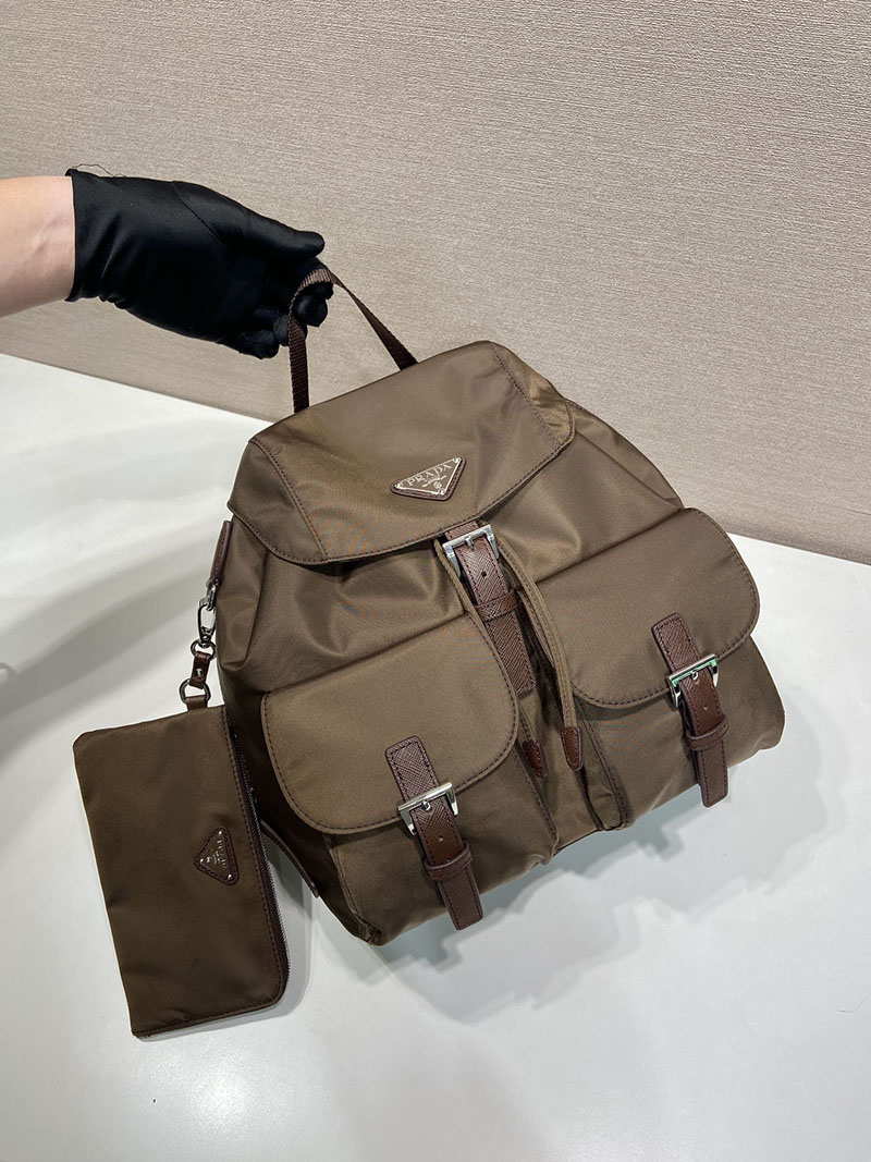 プラダ バッグ レディース PRADA ミディアム Re-Nylon バックパック ウォームブラウン 1BZ811_RV44_F0DFH プラダ バック パック ナイロン - 画像 (8)