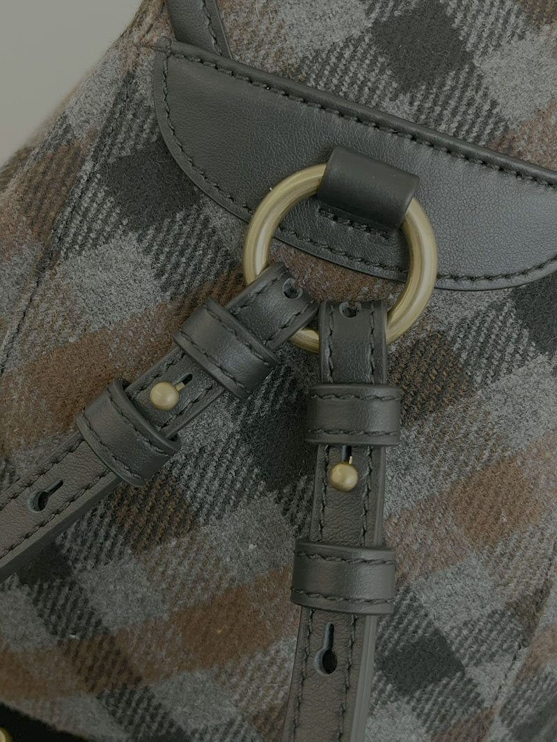 最高級MiuMiuスーパーコピー ミュウミュウ プレイドxレザー バックパック 5BZ043_2IFK_F0RDS_V_OOM Miumiu リュック レディース - 画像 (5)