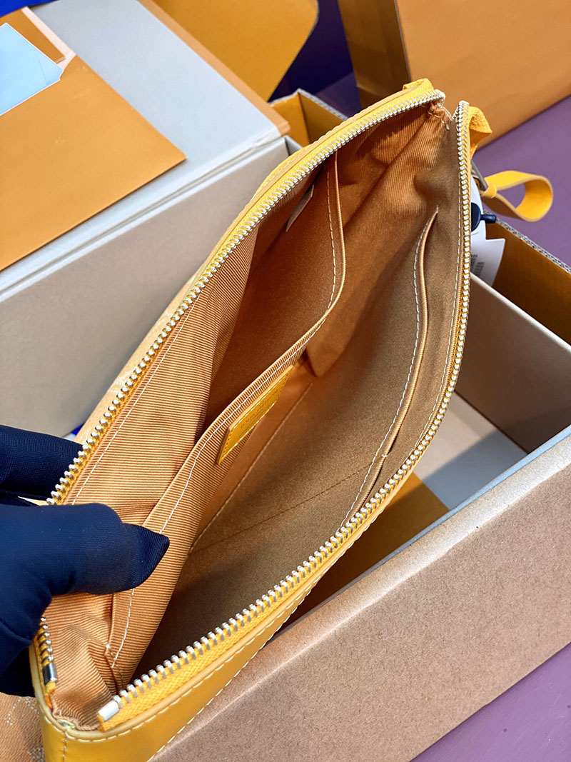ルイヴィトン バッグ 新作 Louis Vuitton ポシェット・ヴォワヤージュ スープル サフランイエロー 2526627 ヴィトン クラッチバッグ メンズ - 画像 (6)