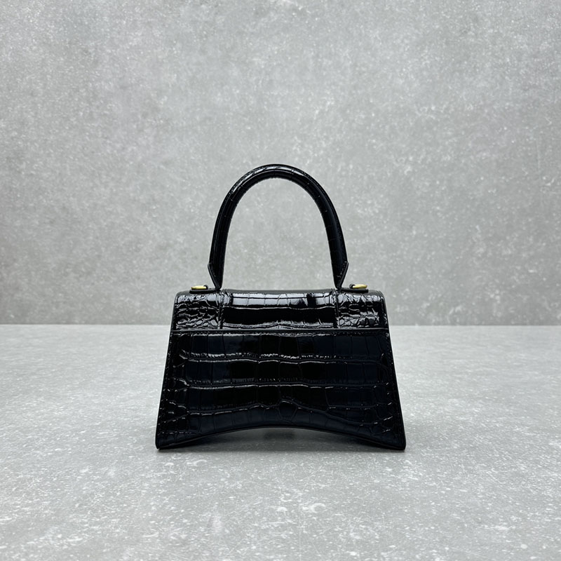 バレンシアガ バッグ 人気 レディース BALENCIAGA Hourglass ハンドバッグ スモール 5935461LRGM1000 ブラック - 画像 (8)