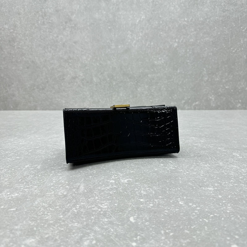 バレンシアガ バッグ 人気 レディース BALENCIAGA Hourglass ハンドバッグ スモール 5935461LRGM1000 ブラック - 画像 (7)