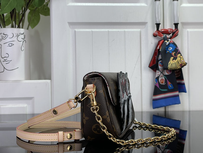 最高級ルイヴィトンスーパーコピー Louis Vuitton ウォレット オン チェーン・アイビー ブラウン M15148 ヴィトン チェーンウォレット - 画像 (9)