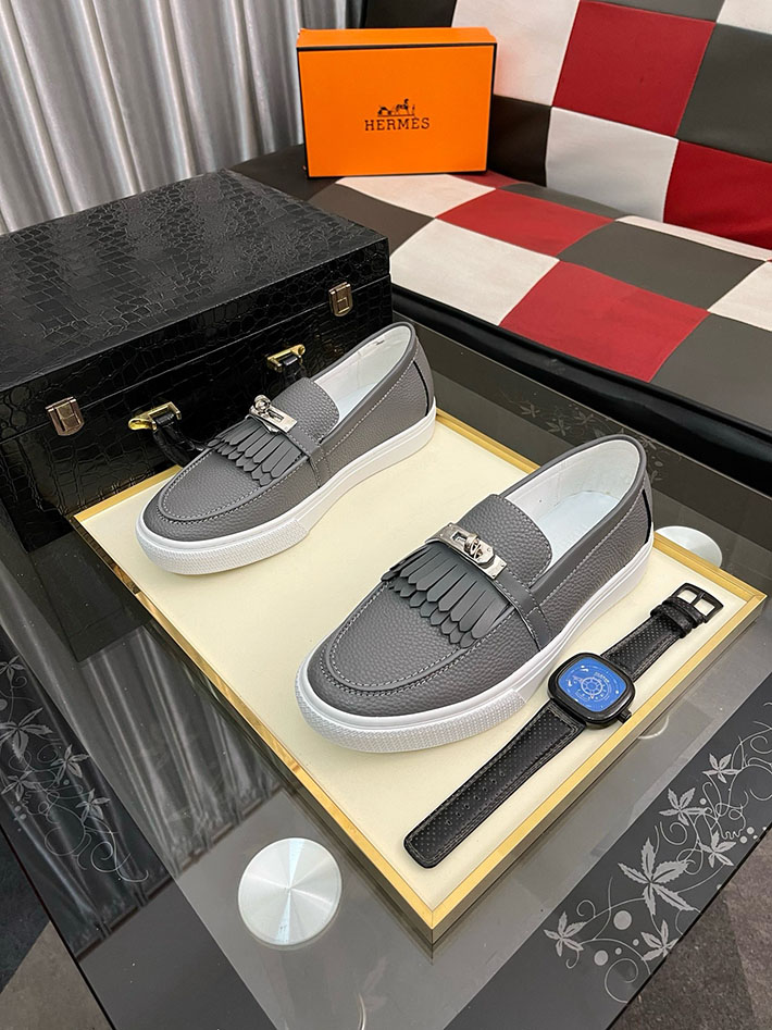 メンズ 最高級エルメススーパーコピー HERMES ゲーム Gameスリッポンスニーカー 2628021 エルメスローファーメンズ - 画像 (4)