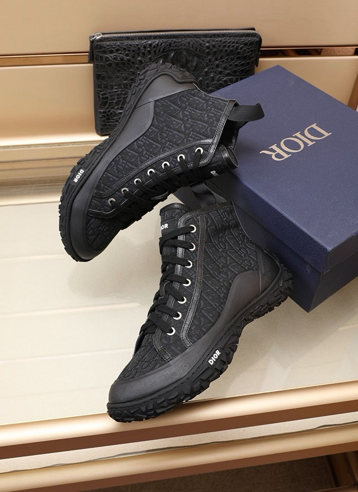 メンズ 最高級ディオールスーパーコピー Dior B28オブリークハイカットスニーカー 2628046 カジュアルブーツ メンズ ブランド - 画像 (4)