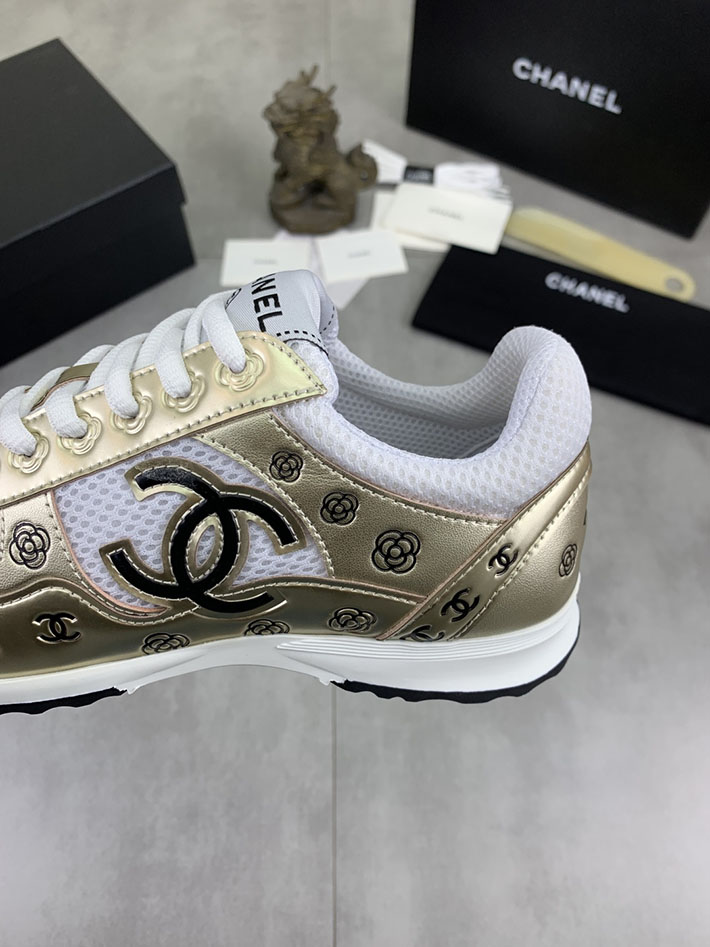 男女 兼用 最高級シャネルスーパーコピー CHANEL ココマーク ワッペンロゴ スエードレザー シャギーニット 2628123 シャネル スニーカー 公式 - 画像 (4)