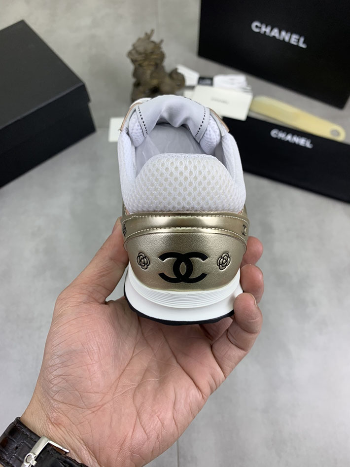 男女 兼用 最高級シャネルスーパーコピー CHANEL ココマーク ワッペンロゴ スエードレザー シャギーニット 2628123 シャネル スニーカー 公式 - 画像 (3)