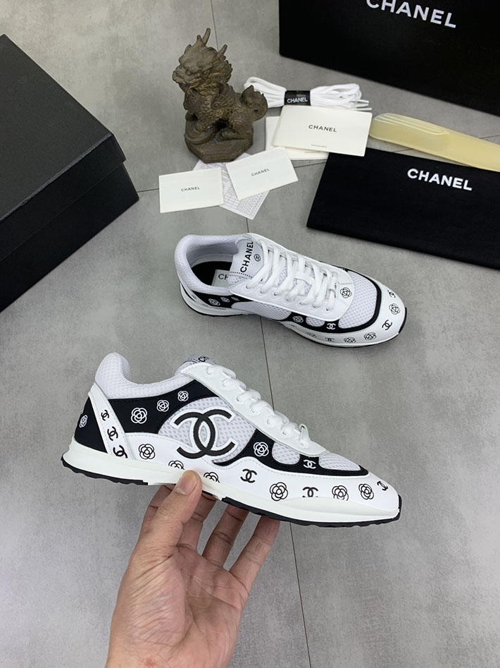 男女 兼用 最高級シャネルスーパーコピー CHANEL ココマーク ワッペンロゴ スエードレザー シャギーニット 2628125 シャネル スニーカー 新作 - 画像 (5)
