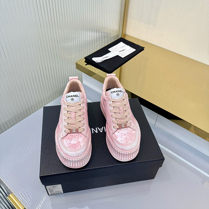 レディース 最高級シャネルスーパーコピー CHANEL スニーカー レースアップ ローカット ココマーク レザー 2628157 おしゃれな 人 スニーカー レディース - 画像 (2)