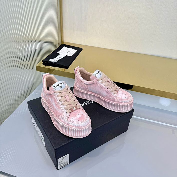 レディース 最高級シャネルスーパーコピー CHANEL スニーカー レースアップ ローカット ココマーク レザー 2628157 おしゃれな 人 スニーカー レディース - 画像 (10)
